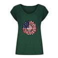 thumbnail image 4 of Usmisi 4th of July Tank Tops Breathable Loose Fit Patriotic Independence Day Shirts Vest Womens Fashion Sunflower Print V-Neck Sleeveless Summer Blouses Green xxl, 4 of 5