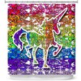 thumbnail image 1 of Shower Curtains 70" x 93" from DiaNoche Designs by Susie Kunzelman - Unicorn Rainbow C, 1 of 1