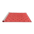 thumbnail image 2 of Ahgly Company Machine Washable Indoor Round Abstract Red Modern Area Rugs, 4' Round, 2 of 4