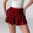 thumbnail image 2 of TAGOLD Womens Skirt Solid Color Mini Short Skirt Summer Casual Skirt, 2 of 5