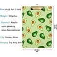 thumbnail image 2 of FMSHPON WholeSliced Avocado Fruit Clipboard Hardboard Wood Nursing Clip Board and Pull for Standard A4 Letter 13x9 inches, 2 of 5