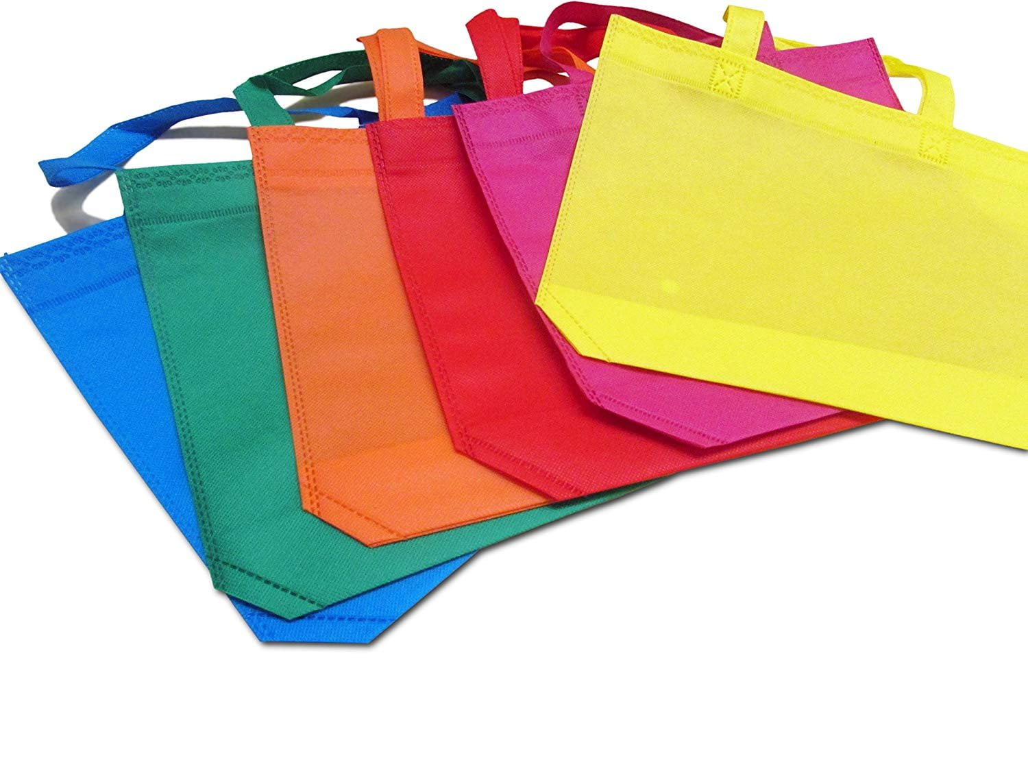 24 Pack Party Favor Tote Gift Bags with Handles Polyester NonWoven Material 24 Pack