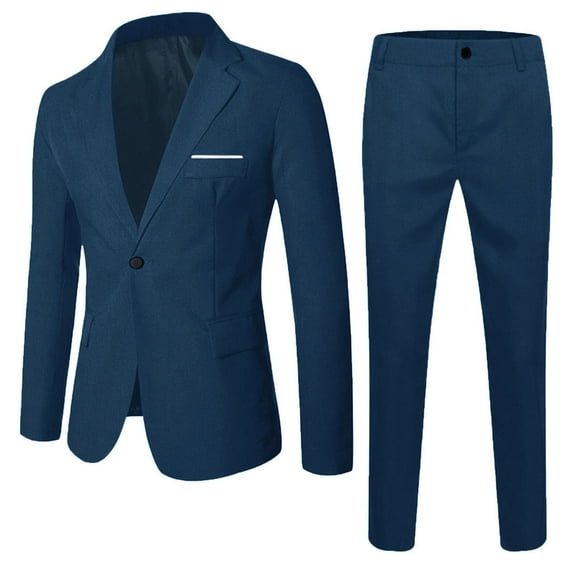 Tiijoy Tween Boys Formal Suit Solid Color Lapel Suit Jacket Pants Wedding Party Outfits