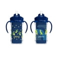 thumbnail image 1 of Dr. Brown's Milestones Vaso aislante con pajita y asas, vaso a prueba de derrames con tapa, paquete de 2, azul, 10 oz/300 ml, sin BPA, 12 m+, 1 of 5