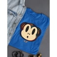 thumbnail image 3 of Plaid Monkey Surprise - Retro Animal Emoji Design Women's T-shirt, 3 of 4