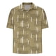 thumbnail image 5 of Blusa y camisa de manga corta con cuello vuelto para hombre, blusa informal holgada con botones y cuello vuelto, blusa de poliéster para hombre, 5 of 5