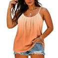 thumbnail image 5 of UVEASISHA Women Plus Size Pleated Cami Tops Sleeveless Gradient Tank Tops Loose Fit Summer Casual Going Out Shirts Orange 4XL, 5 of 8