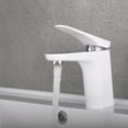 thumbnail image 3 of DAX Brass Single Handle Bathroom Faucet, White, 3 of 5