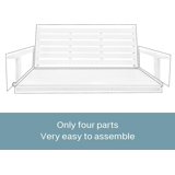 Wooden Porch Swing 2-Seater, Ergonomic Seat, Bench Swing for Outdoor ...