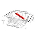 thumbnail image 3 of destyer Sink Dish Drain Rack Steel Drying Basket Rustproof Single-Layer Expandable Fruit Bowl Drainer Holder Restaurant Utensils, 3 of 8