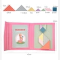 thumbnail image 3 of Wooden Tangram Puzzle Set With Magnetic Pieces And Pattern Book Educational Brain Teaser Toy For Kids Ages 3+ Promotes Creativity And Problem Solving Skills Size 8.6X7.87 Inch, 3 of 9