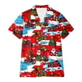 thumbnail image 2 of Christmas in July Shirt for Women Hawaiian Xmas Button Down Shirts Funny Santa Claus Tshirt Casual Holiday Tee Tops Summer Clothes, 2 of 6
