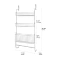 thumbnail image 4 of BinMax Kitchen over The Door Storage Rack White 3 Tier Wire Pantry Door Rack Organizer, 4 of 10