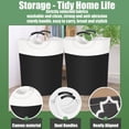 thumbnail image 4 of Laundry Basket, 90L Laundry Hamper, Freestanding Baskets Collapsible Tall Clothes Hamper with Extended Handles for Clothes Toys, Waterproof, Round(2-Pack ), 4 of 7