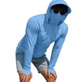 thumbnail image 6 of Long Sleeve Sun Shirt Men UPF 50+ Sun Protection Jacket Zip Up Lightweight Shirts Running Fishing Hiking Outdoor, 6 of 7