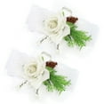 thumbnail image 3 of piezas de dama de honor de seda muñeca flor ramillete nupcial decoración de ceremonia de boda suministro blanco, 3 of 8