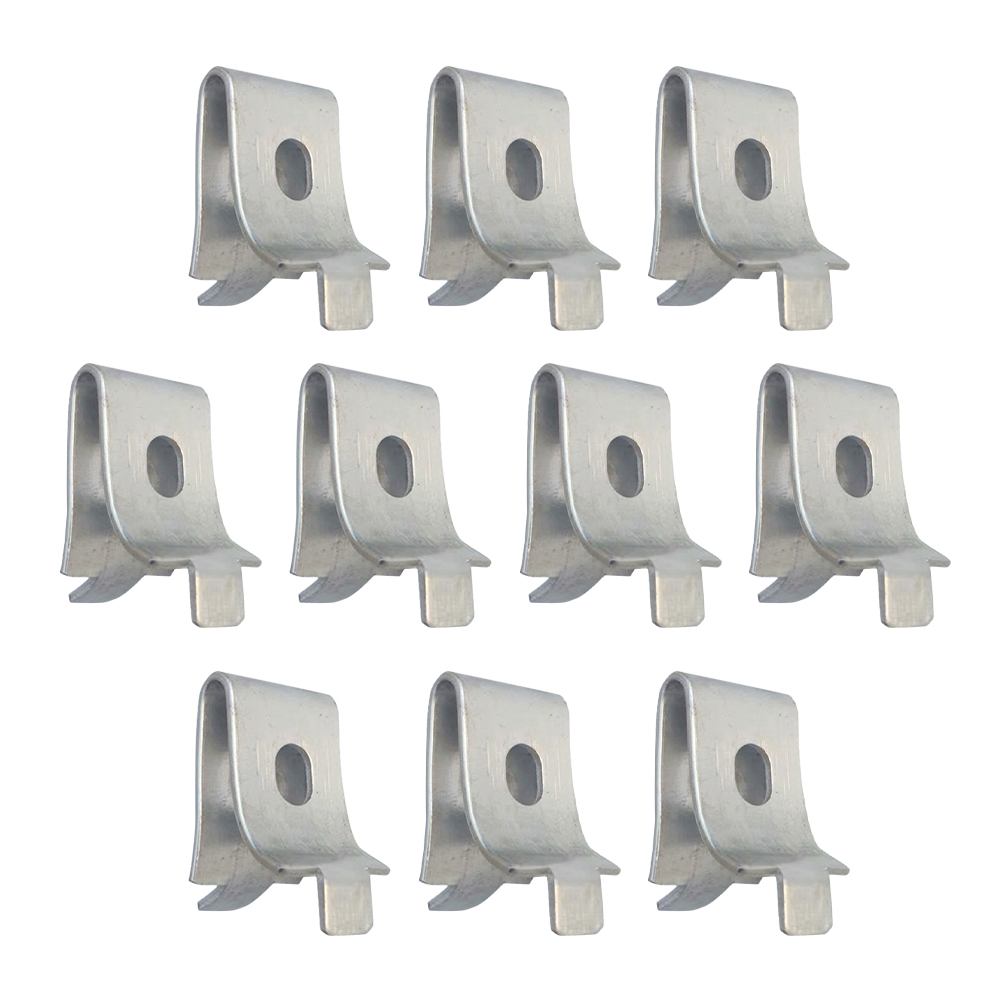 Etereauty 10pcs Shelf Bracket Clips Stainless Shelf Supports Clips