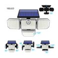 thumbnail image 3 of Solar wall lamp 182 LED four-head LED body sensor light intelligent light control outdoor garden light, 3 of 5