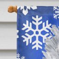 thumbnail image 3 of Carolines Treasures SC9775CHF White Standard Poodle Flocons de Neige d'Hiver Drapeau Toile Format Maison, 3 of 4
