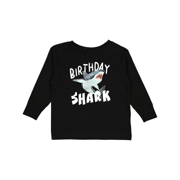 Inktastic Birthday Shark Boys or Girls Long Sleeve Toddler T-Shirt