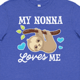thumbnail image 4 of Inktastic My Nonna Loves Me with Sloth and Hearts Youth T-Shirt, 4 of 5