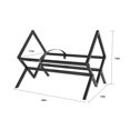 thumbnail image 4 of Vinyl Record Storage Holder - Metal Record Stand 80-100 LP Storage Vinyl Organizer for Albums Audio Easy to Assemble Black, 4 of 9