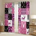 thumbnail image 2 of jejeloiu Wild Animal Bear Curtains Pack of 2 (42x84 Each),Rustic Camo Camouflage Curtains Blackout,Pink White Black Bedroom Curtains For Boys Kids,Microfiber Bedroom Decor, 2 of 6