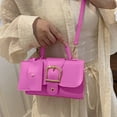 thumbnail image 6 of Women's Flap PU Leather Crossbody Bag Elegant Top Handle Square Handbag Candy Color Shoulder Bag with Small Purse for Daily Use and Commuter, 6 of 10