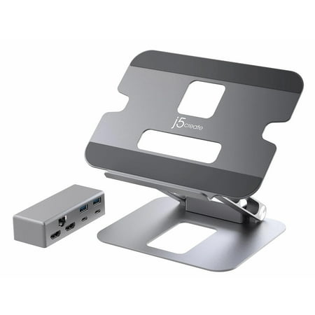 j5create - Multi-Angle Dual HDMI Docking Stand - Silver