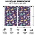 thumbnail image 2 of Blackout Kids Curtains,Purple Cartoon Dinosaurs Speech Bubbles Pattern Childrens Insulated Curtains Set Of 2,Bedroom Essentials,Toddler Room Decor 42"x63", 2 of 5