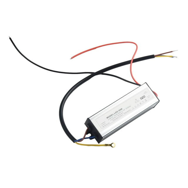 LED Driver Power Supply 10W-60W 300-1800MA Floodlight Transformer Waterproof 44*25*21Mm Overload Protection Electronic Component 50W (1500MA)