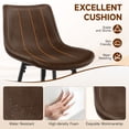 thumbnail image 3 of COOLHUT 24 Inch Dining Chairs Set of 3, Modern Kitchen & Dining Room Chairs, Upholstered Faux Leather Dining Chair, Armless Dinner Side Chairs with Sturdy Metal Legs, Tan, 3 of 8