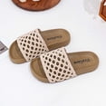 thumbnail image 5 of Kids Summer Breathable Mesh Woven Hollow Out Soft Sole Non-Slip Casual Beach Slippers Sandals for Boys Girls Indoor Outdoor Pool Shower Slides Beige 10(4 Years), 5 of 9