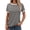 Gray, variant on MOSHU Color Block Womens T-shirts Round Neck Shirts for Women Short Sleeve Loose Fit Women Tops