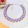 thumbnail image 5 of Rhinestone Gemstone Choker Collar Necklace for Women Sparkly Colorful Emerald Neck Chain Statement Necklace, 5 of 6