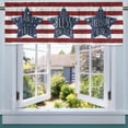 thumbnail image 3 of God Bless America Patriotic Star Stripe Kitchen Curtain Valance 54 x 18, 4th of July Short Topper Window Rod Pocket, USA Independence Day Memorial Day Home Living Room Bedroom Bathroom Decor, 3 of 6