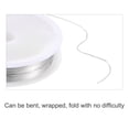 thumbnail image 4 of Uxcell 28 Gauge Copper Wire 0.3mm Dia Silver Tone Resistant Beading Wires Pendant Making Art Craft 15M 1 Roll, 4 of 6