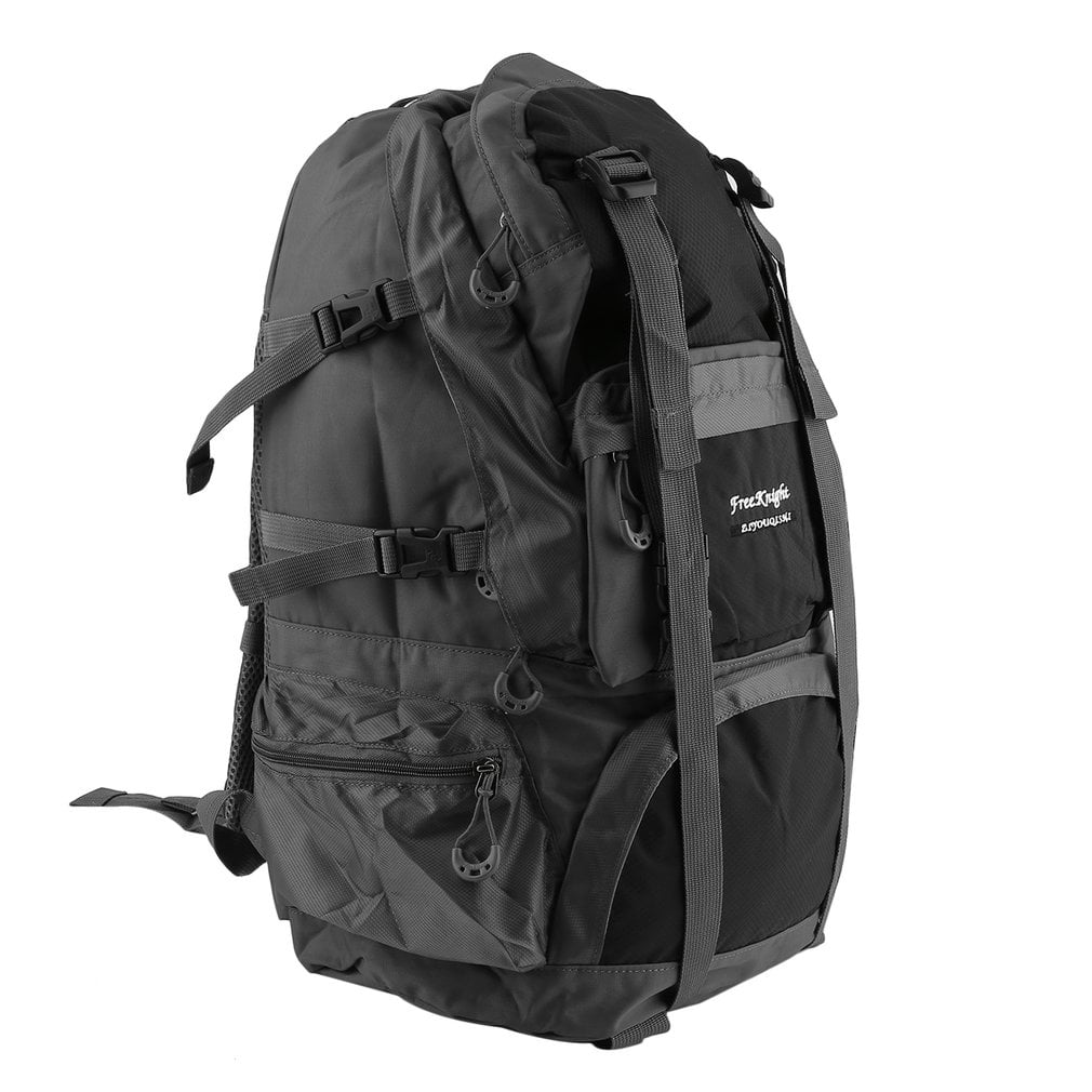 Waterproof 50L Outdoor Sport Men Woman Hiking Backpack Nylon Bag For Camping Travel Mountaineering Climbing, Black by