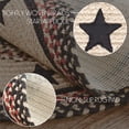 thumbnail image 5 of VHC Brands Colonial Star Rug Hall Runner with PVC Pad, Jute Blend, Oval, Tan Black Red, 22x72 inches, 5 of 6