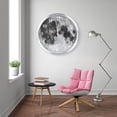 thumbnail image 3 of Silent Hanging Clock, LED Sound Control Silver Wall Clock, Living Room Study Room For Home Hotel, 3 of 8