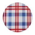 thumbnail image 2 of JEUXUS  Fitted Round Tablecloth with Elastic - Fall Plaid Table Cloth Outdoor Gingham Buffalo Round Table Cover for Picnic Dining Kitchen Farmhouse Red and White Checkered Tablecloths, 2 of 7
