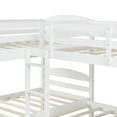 thumbnail image 6 of Veryke L-Shaped Wooden Twin Over Twin Bunk Bed with Trundle in White, 6 of 7