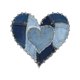 thumbnail image 2 of Women's Casual T-Shirt - Heart Denim Print Design, 100%, Short Sleeves, Crew Neck, Machine Washable - Perfect for All Seasons, 2 of 7