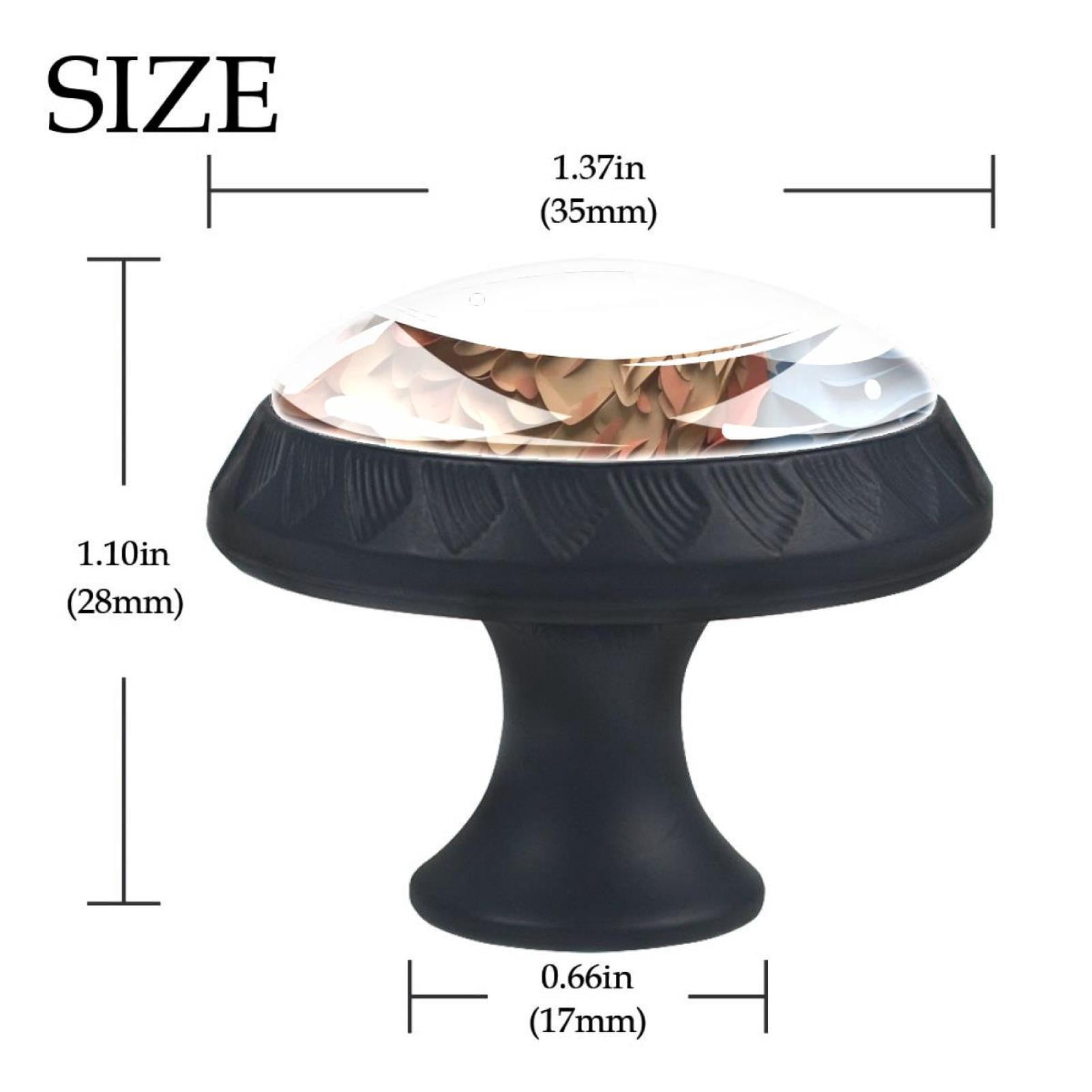 4 Pcs Eagle Knobs for Kitchen Cabinet Cupboard Dresser Bookcase Drawer Pulls Handles Round Home Decor