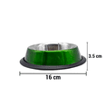 thumbnail image 4 of Plato Para Perro Tazón Chico Verde Importadora La Merced Aluminio Antiderrapante, 4 of 5