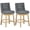Grey#3, variant on Wooden Dining Chairs, HOMCOM Rattan Bar Stools Set of 4, 26" Counter Height Barstools, Boho Kitchen Island Stools with Breathable Wicker Seat and Back, Yellow, Yellow Dining Chairs