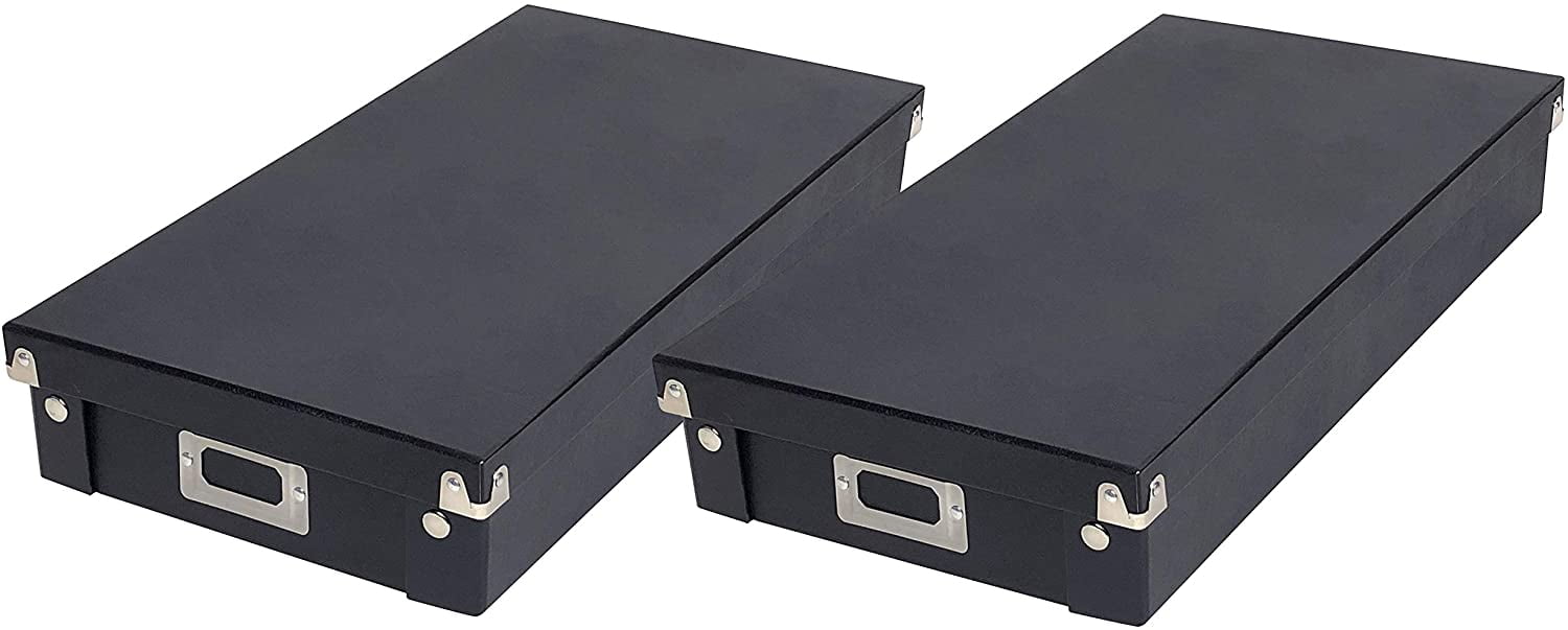 Cassette Storage Box, Black, 2 PK