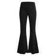 thumbnail image 4 of Women High Waisted Yoga Pants Flare Wide Leg Tummy Control Workout Yoga Trousers Athletic Running Gym Bootcut Slacks, 4 of 6