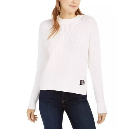 Calvin Klein Women's Crewneck Sweater White Size Extra Large