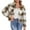 Yellow, variant on Lindreshi Winter Coats for Women 2023 Trendy Women's 2022 European and American and Winter New Casual Short Women's Printed Plaid Pocket Zipper Jacket